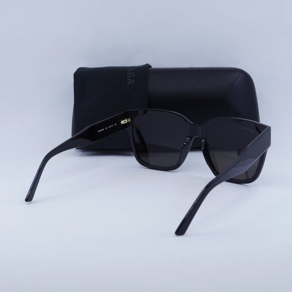 Balenciaga BB0056S 001 Square Sunglasses - Black/Grey - Picture 6 of 12